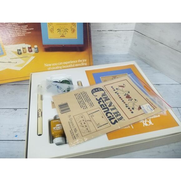 VTG Joy of Stenciling by Speedball Templates, supplies PLUS extras - Picture 2 of 6